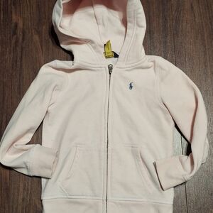 Polo by Ralph Lauren Kids Light Pink Zip-Up Hoodie